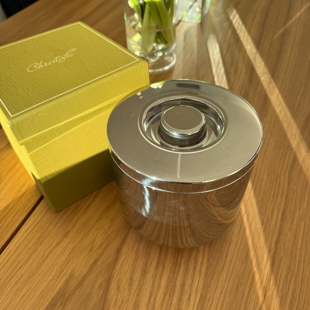 CHRISTOFLE Stainless Steel Ice Bucket Excellent Condition Like New